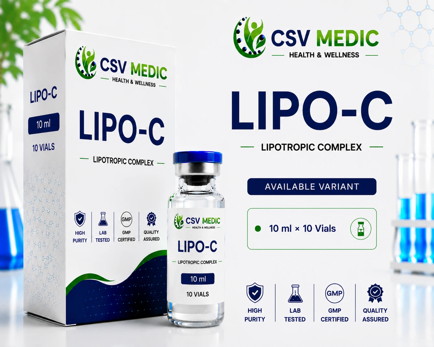 Lipo-C Injection for fat metabolism energy support and active lifestyle wellness