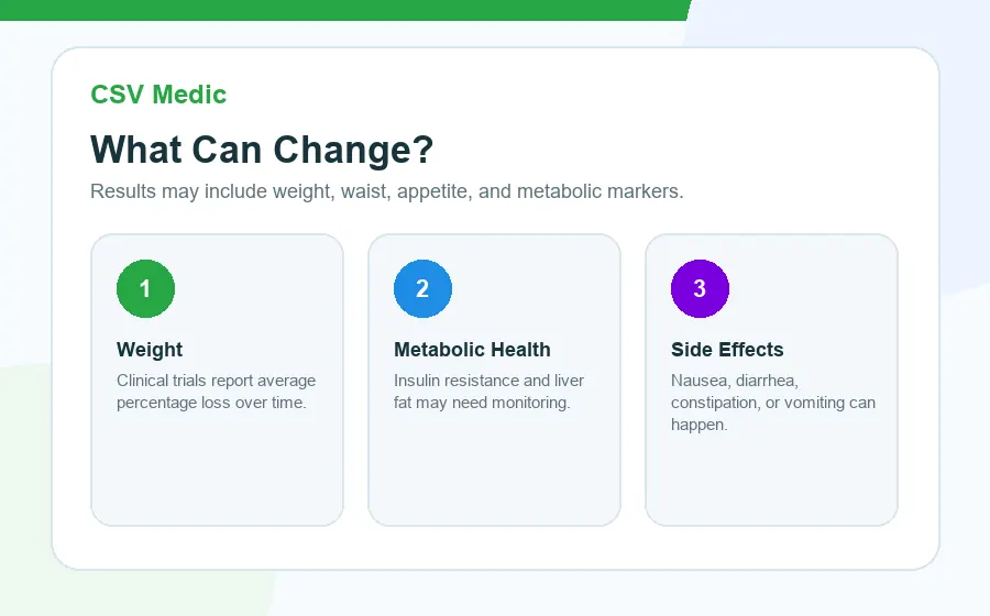 retatrutide results before and after chart showing weight loss and metabolic changes