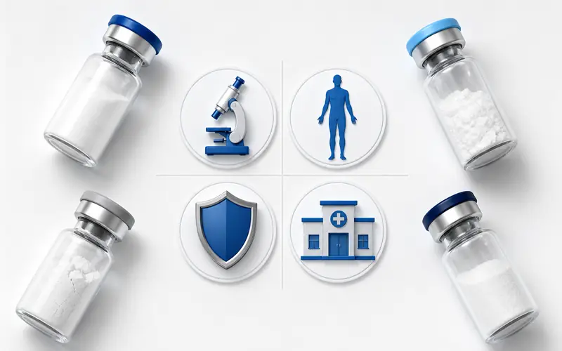 KLOW peptide ingredients compared by laboratory evidence human research safety and regulation