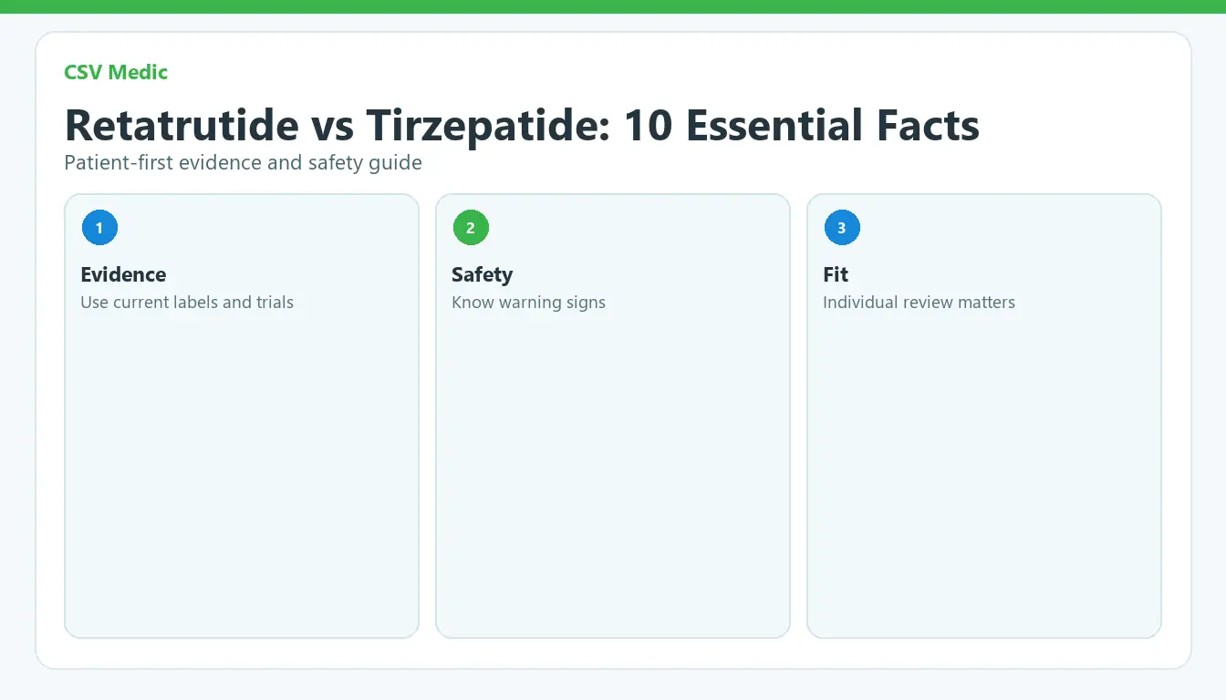 retatrutide vs tirzepatide patient guide with evidence safety and treatment fit