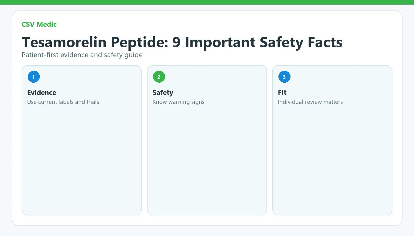 tesamorelin peptide patient guide with evidence safety and treatment fit