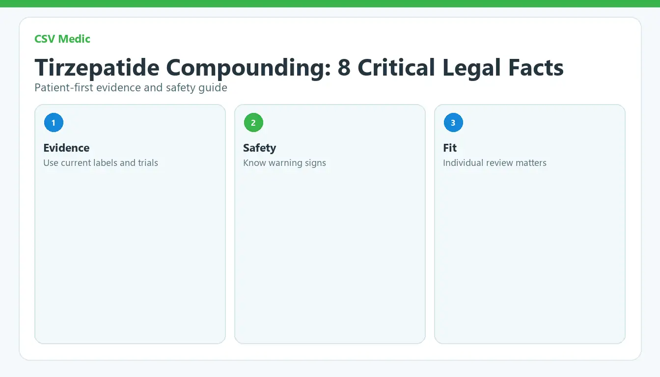 tirzepatide compounding pharmacy patient guide with evidence safety and treatment fit