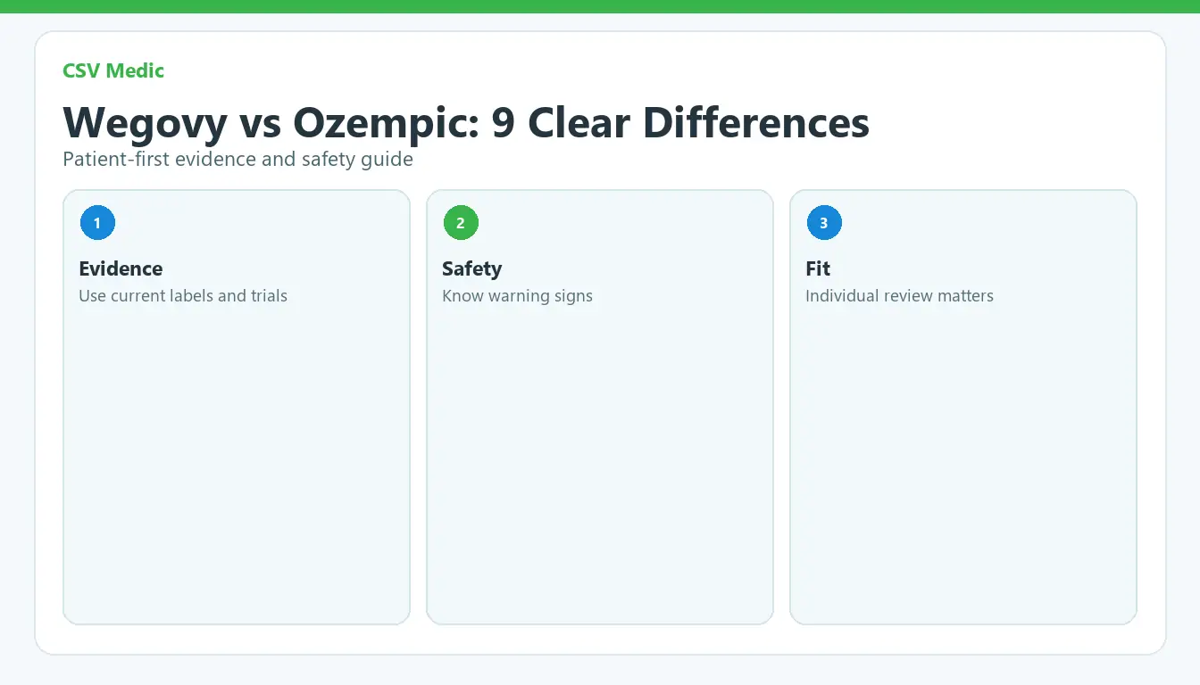 wegovy vs ozempic patient guide with evidence safety and treatment fit