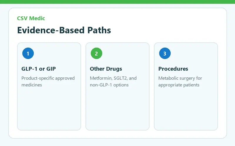 evidence-based alternatives to Ozempic medications lifestyle and surgery